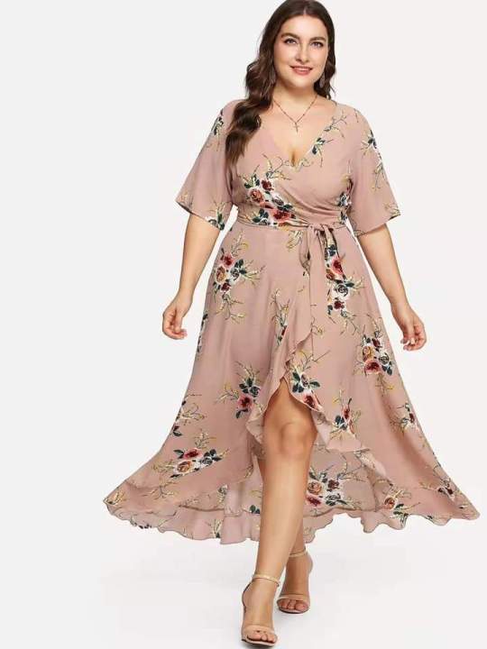 New Beige plus size dress fit XL | Lazada