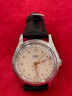 ORIS Automatic 17 jewels เข็มชี้วันที่ก้ามปู นาฬิกาผู้ชาย นาฬิกามือสองของแท้