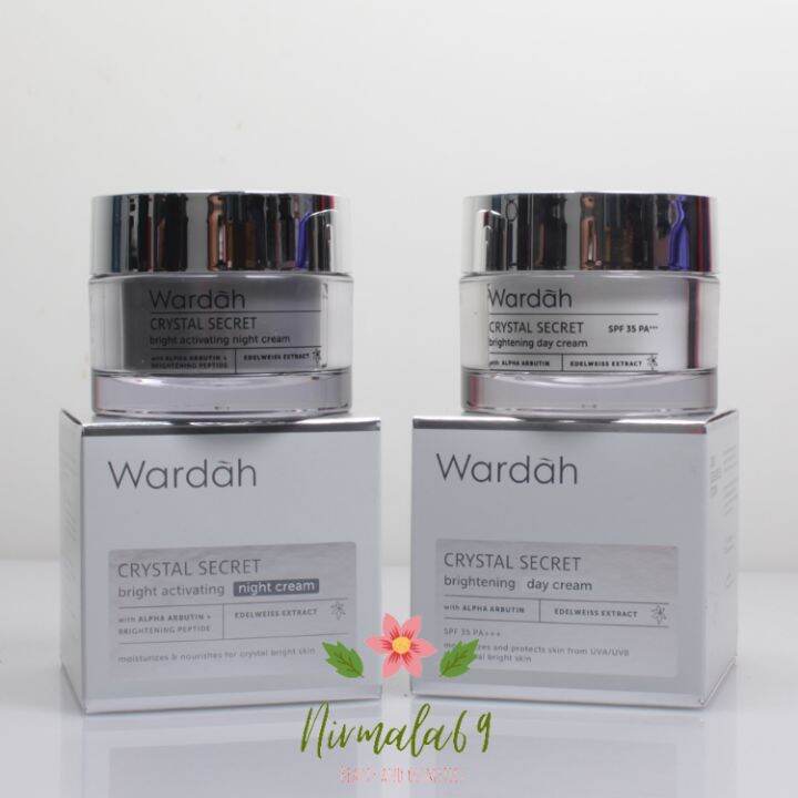 Wardah CRYSTAL SECRET brightening day & night cream 30gr/krim siang