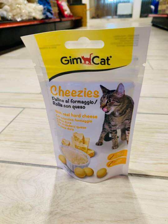 GimCat Cheezies With Real Hard Cheese For Cat 50g Lazada