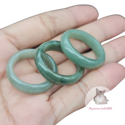 JADE RING แหวนหยก พม่าแท้ Jadeite Type A คละสี (ราคานี้แม่ค้าสุ่มเลือกวงให้นะคะ) #2