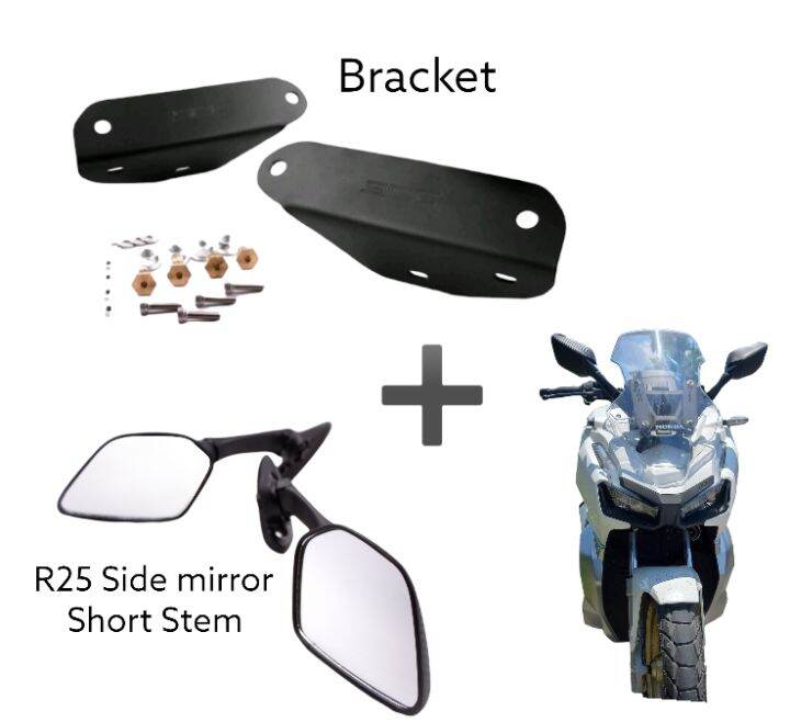 ADV 150 SIDE MIRROR SHORT STEM WITH BRACKET SET | Lazada PH