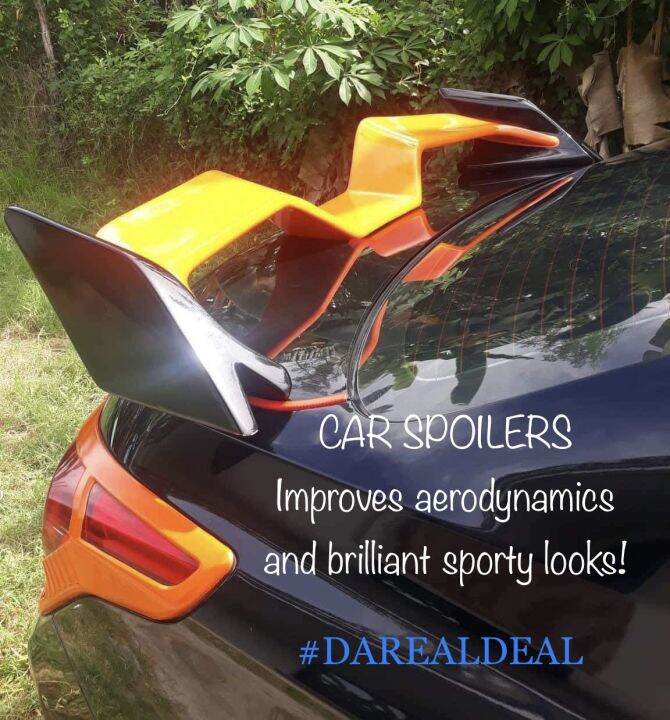 Spoiler Universal FC for all types of Auto Sedan (Fiberglass) Raw Black