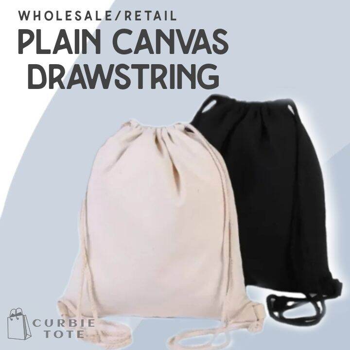 Plain Canvas Drawstring Bag Dustbag Bag Lazada PH