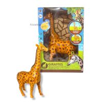 GIRAFFES WORLD WALK IN MOTION TOY โมเดลยีราฟใส่ถ่าน เดินได้ มีเสียง เสริมสร้างจินตนาการให้กับน้องๆหนูๆ