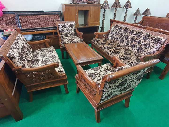 SOFA JATI SERBIA JEPARA/SOFA KAYU JATI Lazada