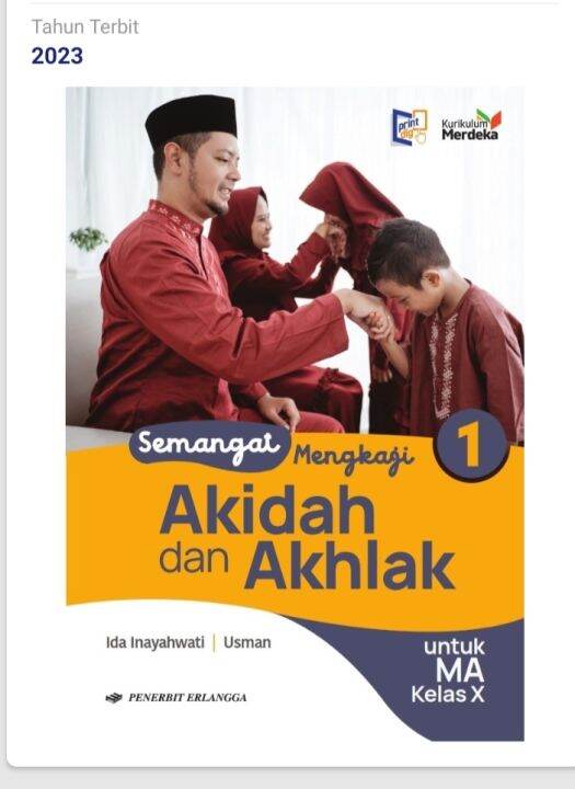 ORI Buku Teks Akidah Akhlak Kelas 10 Penerbit Erlangga Kurikulum ...