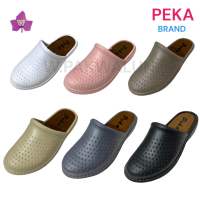 PEKA พีก้า รุ่น 12110 รองเท้าแตะพยาบาลหัวปิดใส่ในโรงพยาบาลคลีนิคสีขาว (36-41) รองเท้าสุขภาพสำหรับผู้เป็นรองช้ำ ปวดเท้า หรือ ผู้สูงวัย สูงอายุ