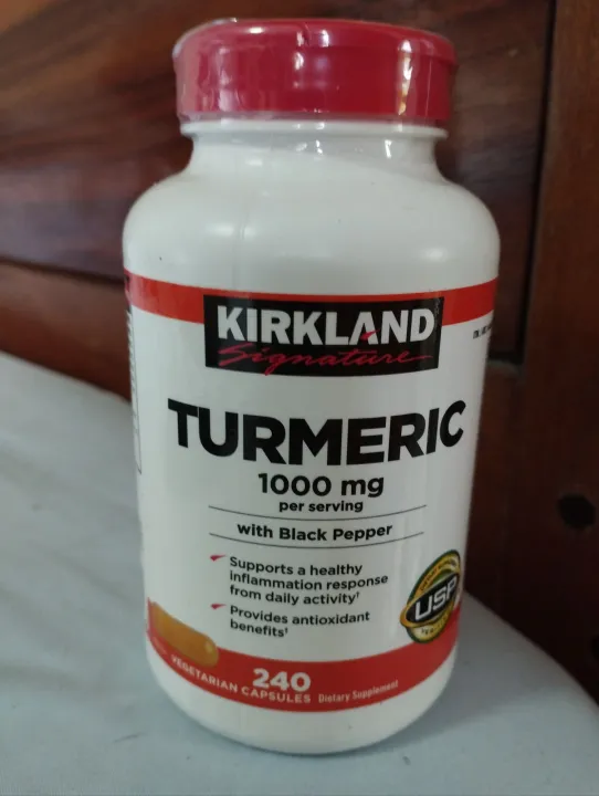 Kirkland Signature Turmeric, 1000mg, with black pepper, 240 capsules