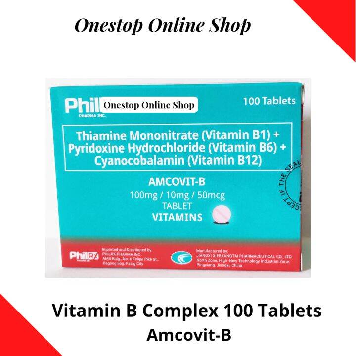 AMCOVIT-B 100 Tablets Vitamin B Complex (B1,B2,B12) | Lazada PH