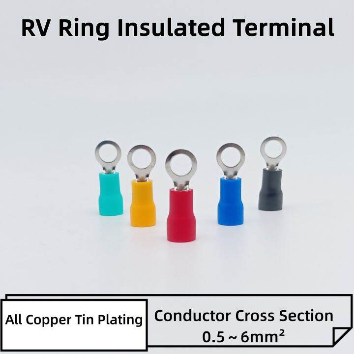 Pcs Rv Rv Rv Ring Insulated Wire Terminals Cable Wire Connector