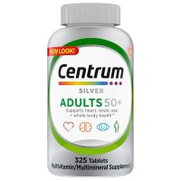 Centrum Silver Adults 50+ (แพคเก็จใหม่)Multivitamin, 325 Tablets สูตรช่วงอายุ 50 ขึ้นไปทานได้ทั้งชายและหญิง Exp.10/23