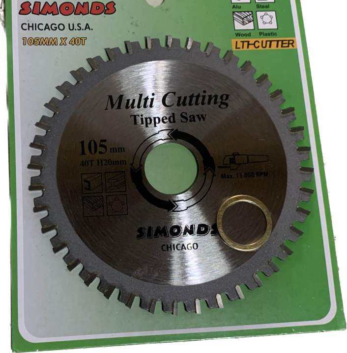 Simonds angle grinder wood cutting blade 4” carbide tip Lazada PH