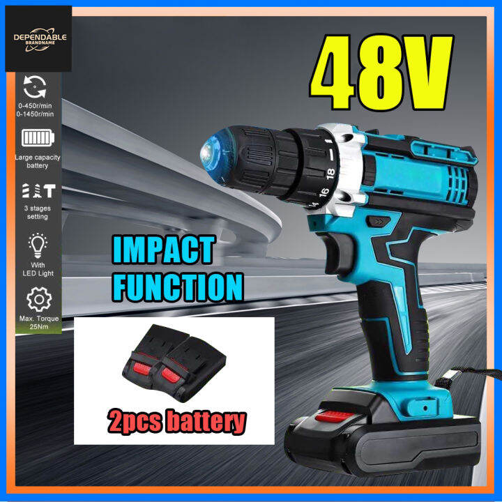 High Power Portable Electric Drill Set Cordless Electric impact Drill ...