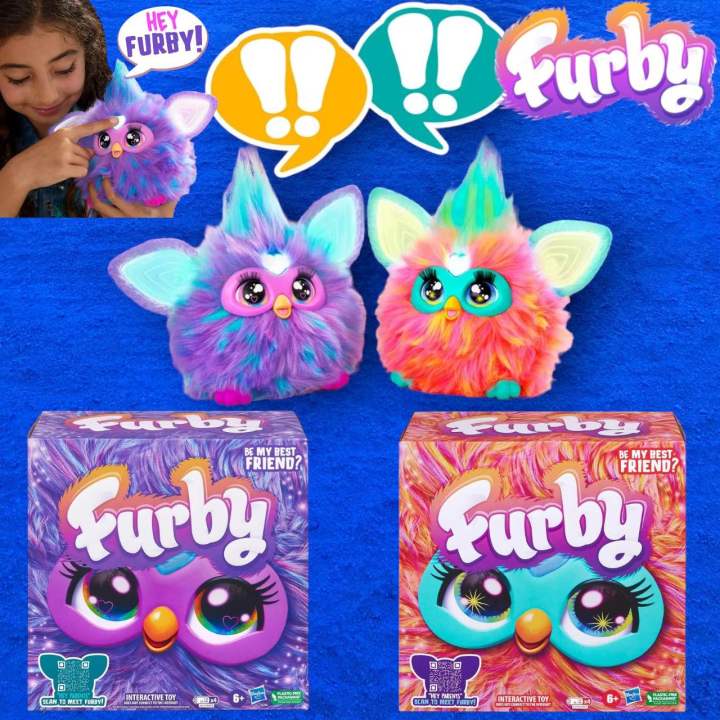 นำเข้า-ตุ๊กตาเฟอร์บี้-furby-coral-and-purple-15-fashion-accessories-interactive-plush-toys-for-girls-amp-boys-amp-up-voice-activated-animatronic