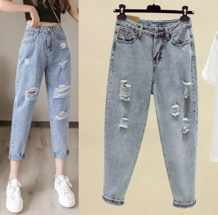 Ladies Boyfriend Jeans Maong Pants (Random Design) | Lazada PH