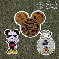 ʕ •ᴥ•ʔ ✿ พร้อมส่ง : เข็มกลัดเซ็ทมิกกี้เม้าส์ x บีบีเอม สตาร์วอร์ส | Mickey Mouse x BB-8 ( Star Wars ) Enamel Brooch Pin Set.