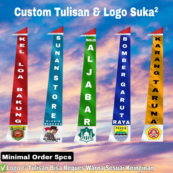 Bendera Umbul Umbul Custom Desain Tulisan Logo Suka² Lazada Indonesia