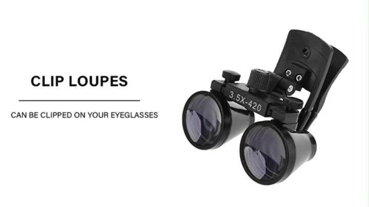 Loupes Binoculaires Dentaires 2.5x Clip-on DY-109 - Distance 440-540mm