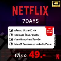 Netflix ราคาถูก 7/30วัน Ultra HD 4k ดูได้ทุกอุปกรณ์ที่รองรับ ยกเว้นTV