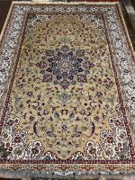 Blue Persian carpet, cotton silk, size 2x3 meter from Turkey