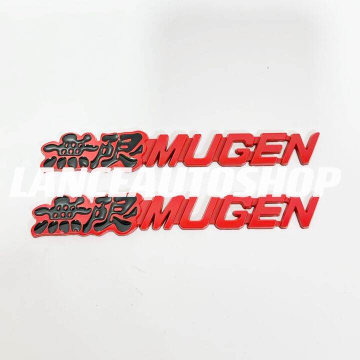 MUGEN Black Red Emblem Metal Emblem MUGEN Car Metal Emblem Black L-4023 ...