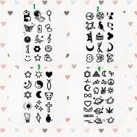 Tattoo minimal  รอยสักชั่วคราว รอยสักกันน้ำอยู่ได้นานถึง 2 สัปดาห์ มีหลายลายในเซตเดียว ขนาด 10×6 ซม. ชุดเซต 65 ลาย