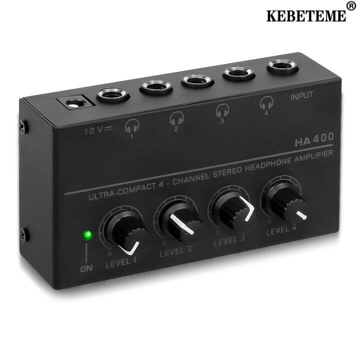 KEBETEME HA400 Audio Amplifier 4 Channels Mini o Stereo Headphone