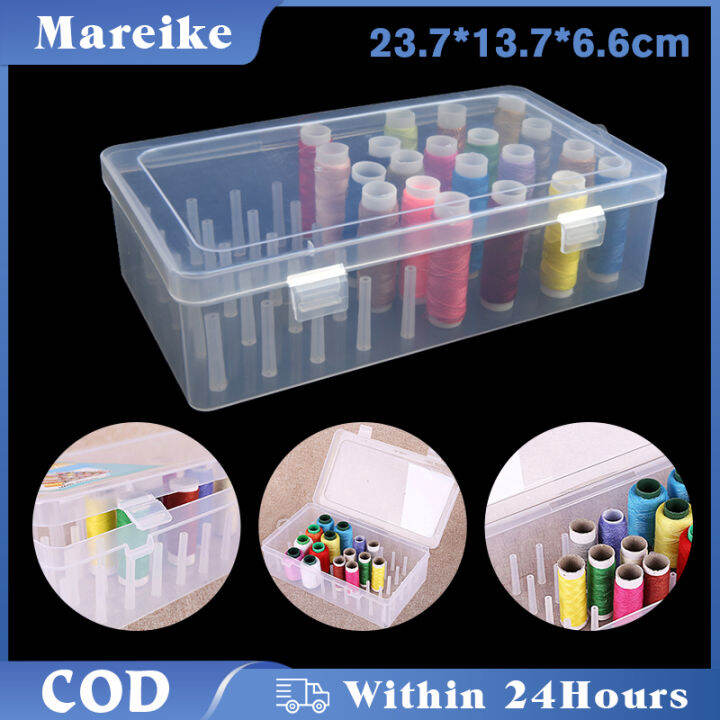 42 Spools Thread Organizer Box Thread Bobbins Empty Sewing Reel Box