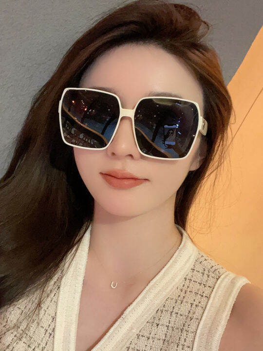 Sunglasses 2023 New Trendy Ladies Winter High Sense to Make Big Face
