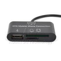 3 in 1 USB OTG Host Adapter SD Card Reader for Samsung Galaxy S4/S2/S3 Note 2 - intl