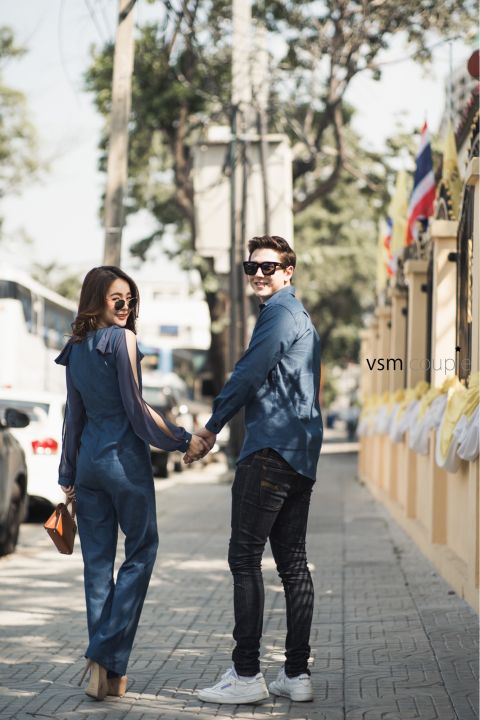 vsm-couple-3381-ชุดคู่ยีนส์-ชุดยีนส์-ชุดคู่รัก-ชุดถ่ายพรีเวดดิ้ง-ชุดไปงาน-ชุดออกงาน-ชุดคู่ออกงาน