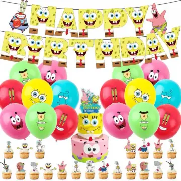 27 pcs SpongeBob Square Pants Balloon set for baby Birthday Party Decoration  Happy Birthday Banner Cake Card Boys Girls Party Needs Home Decoration Baby  Shower