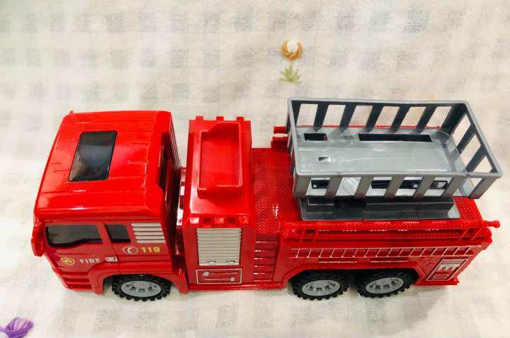 รถดับเพลิงของเล่น-กระเช้ายกได้มีลานในตัว-toy-fire-truck