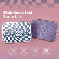 กล่องอาหาร Smiggle Stainless Steel Bento Lunchbox ใส่อาหารได้ 2 ช่อง  ?วัสดุ Food safe?plastic free?BPA free and Phthalates free