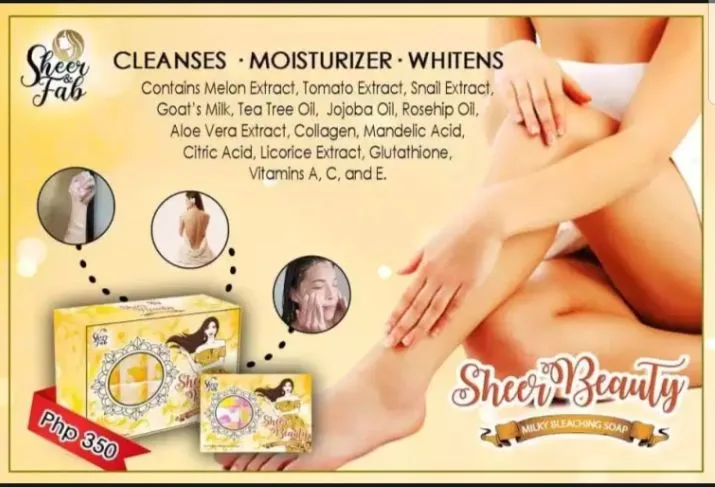 Link cough Aviation Ala-eh1019 SHEER & FAB Sheer Beauty MILKY BLEACHING SOAP 15bars/box |  Lazada PH