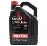 Motul 6100 SYN-clean กึ่งสังเคราะห์ 5w-30 4 ลิตร ระยะ 10000 กิโลเมตรสำหรับรถยนต์เครื่องเบนซิล