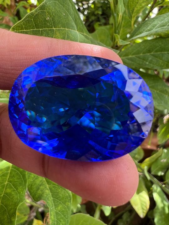 royal-blue-topaz-87-กะรัต-carats-35x24-มิลลิเมตรmm-1-เม็ด-สี-บลูโทพาส-พลอย-blue-topaz-culture-stone