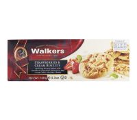 Walkers strawberry and cream biscuits บิสกิตรสสตรอเบอรี่แอนด์ครีม 150g