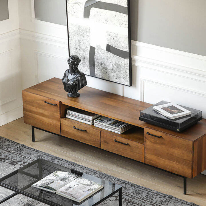 American Style Solid Wood Creative Minimalist LOFT Industrial Style TV