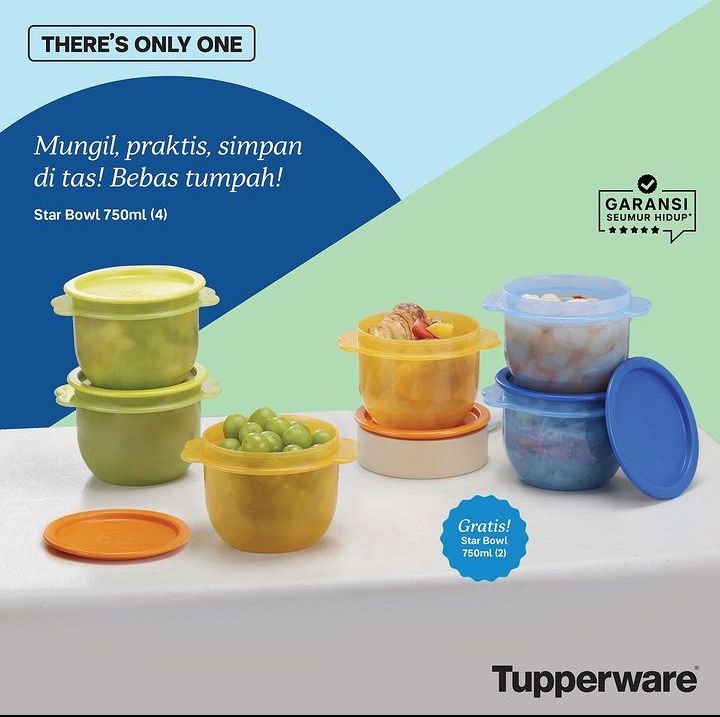 Tupperware star bowl 750ml