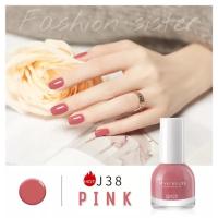 สีทาเล็บกึ่งเจล #J38 สีชมพู pink #สวยหรู #วิ้งวิ้ง ✅ แบบไม่ต้องอบ