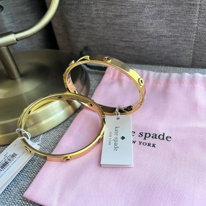 ของแท้100-กำไล-kate-spade-new-york-o0ru2752-gold-spot-the-spade