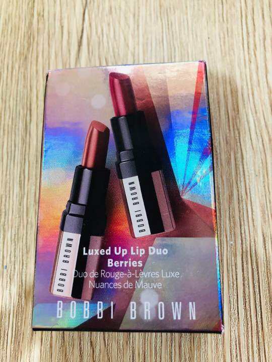 🇺🇸Bobbi Brown Luxed Up Lip Duo Berries Hibiscus and Desert Rose