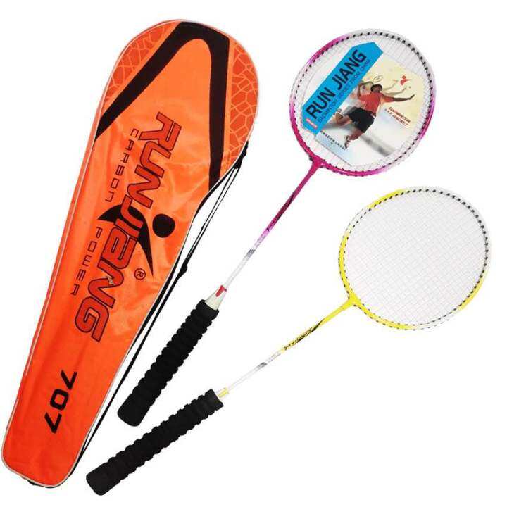 1 Pair Badminton Racket Raketa With Bag Runjiang Carbon Power Lazada PH