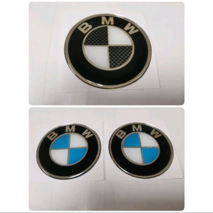 สติ๊กเกอร์-เทเรซิ่นนูน-อย่างดี-วงกลม-โลโก้-bmw-ฟ้าขาว-หรือ-เคฟล่าร์-kevlar-บีเอ็มดับบลิว-logo-ติดรถ-ติดรถเด็ก-แต่งรถ-สวย-กลม