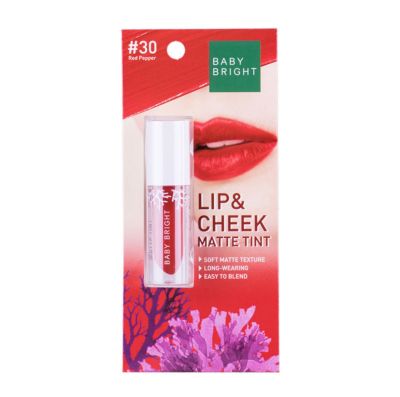 Baby Bright ลิปแอนด์ชีค Lip &amp; Cheek Matte Tint 2.4 กรัม&nbsp;#21, #24, #26, #28, #30&nbsp;Living Coral