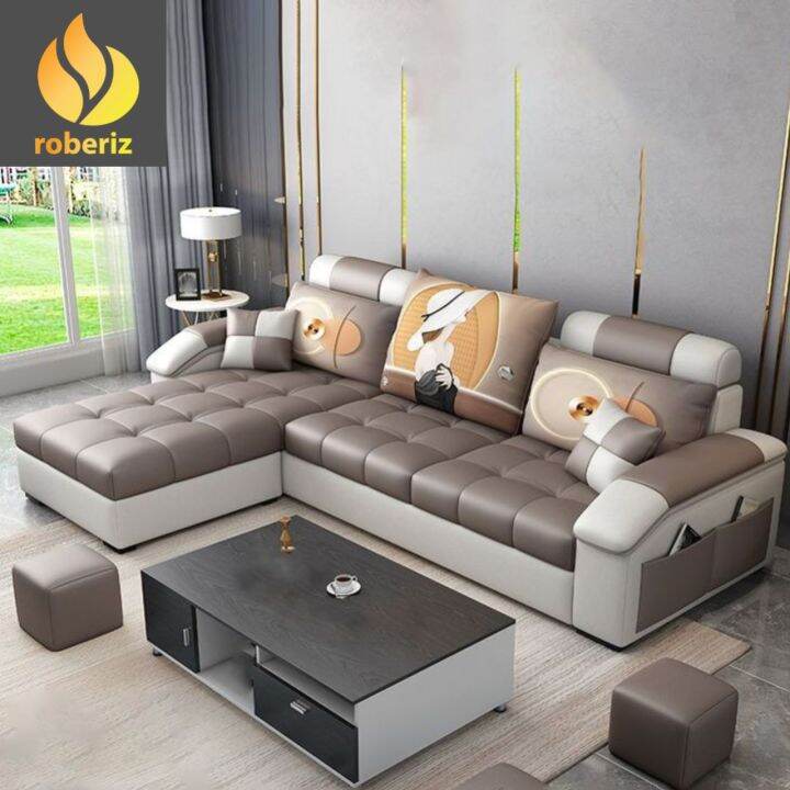 Sofa Minimalis Letter L Ukuran Ruang Tamu Kecil 3 seater Lazada Indonesia