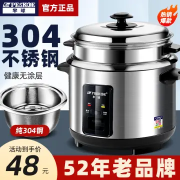 220V 1.3L Mini Portable Electric Rice Cooker Household Heating Box Multi Cooking  Pot With Stainless Steel Inner - AliExpress