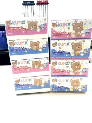 ‼️ KUMA คุมะ กระดาษทิชชู่  กระดาษทิชชู่เช็ดหน้า 230 แผ่น กระดาษคุมะแพ็ค 4 ห่อ หนา 2 ชั้น ‼️